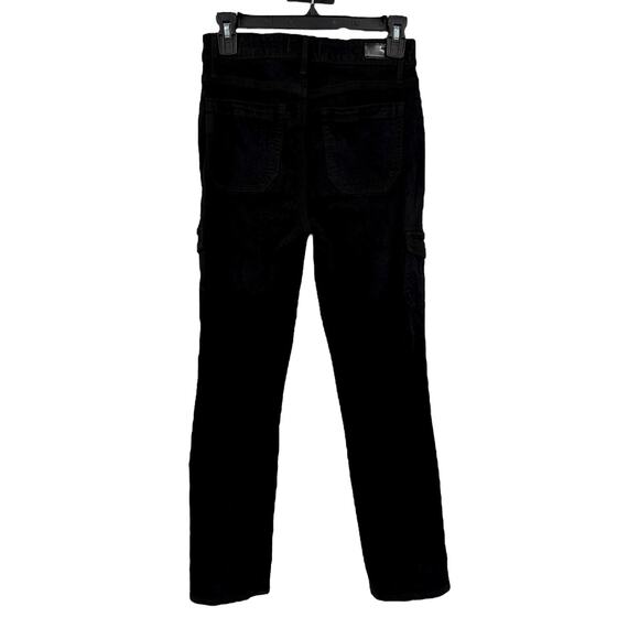 PAIGE Jolie Cargo midrise Straight Leg pants black size 25 - Picture 3 of 6